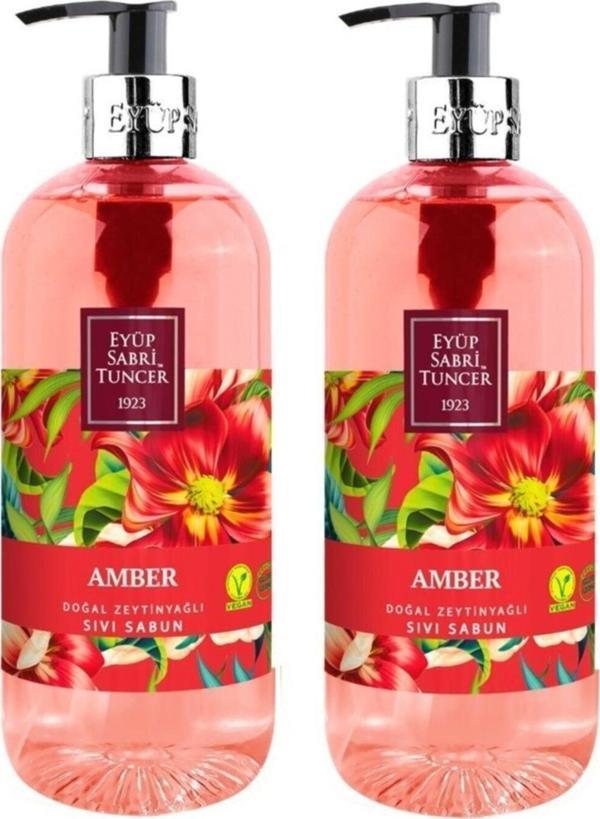 Eyüp Sabri Tuncer 2 Adet Amber Doğal Zeytinyağlı Sıvı Sabun 500 Ml - Image 1