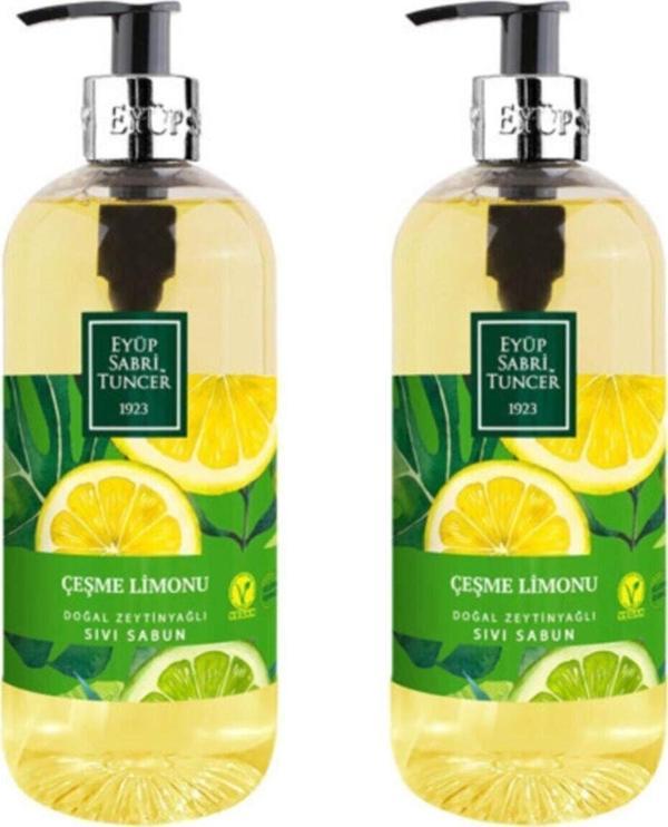 Eyüp Sabri Tuncer Çeşme Limonu Doğal Zeytinyağlı Sıvı Sabun 500 Ml X 2 Adet - Image 1
