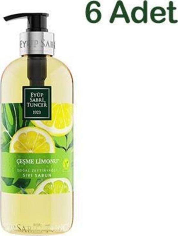 Eyüp Sabri Tuncer Çeşme Limonu Doğal Zeytinyağlı Sıvı Sabun 500 Ml X 6 Adet - Image 1