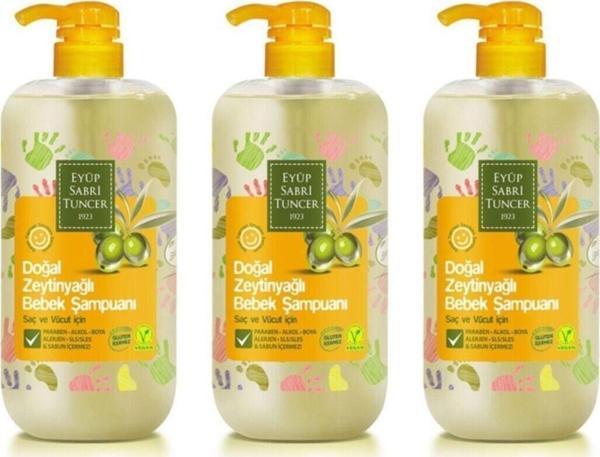 Eyüp Sabri Tuncer Doğal Zeytinyağlı Bebek Şampuanı 600Ml X3 Adet - Image 1