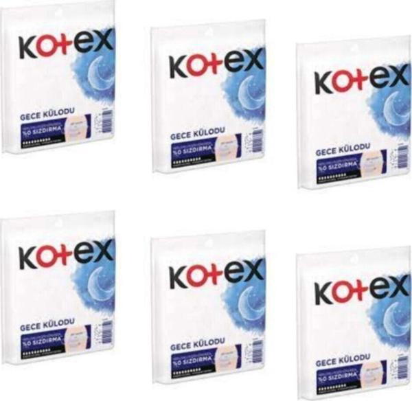 Kotex Regl Gece Külodu 2'Li 6 Paket - Image 1