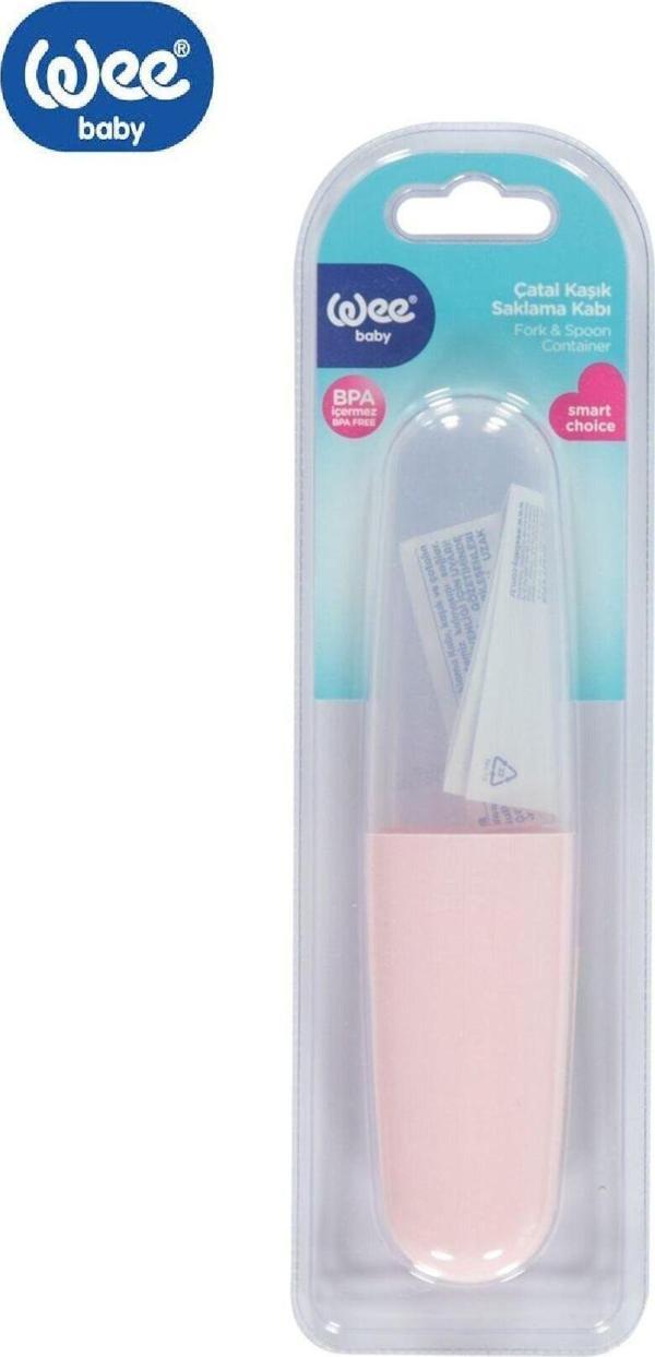 Wee Baby 887 Çatal Kaşık Saklama Kabı Pembe - Image 1