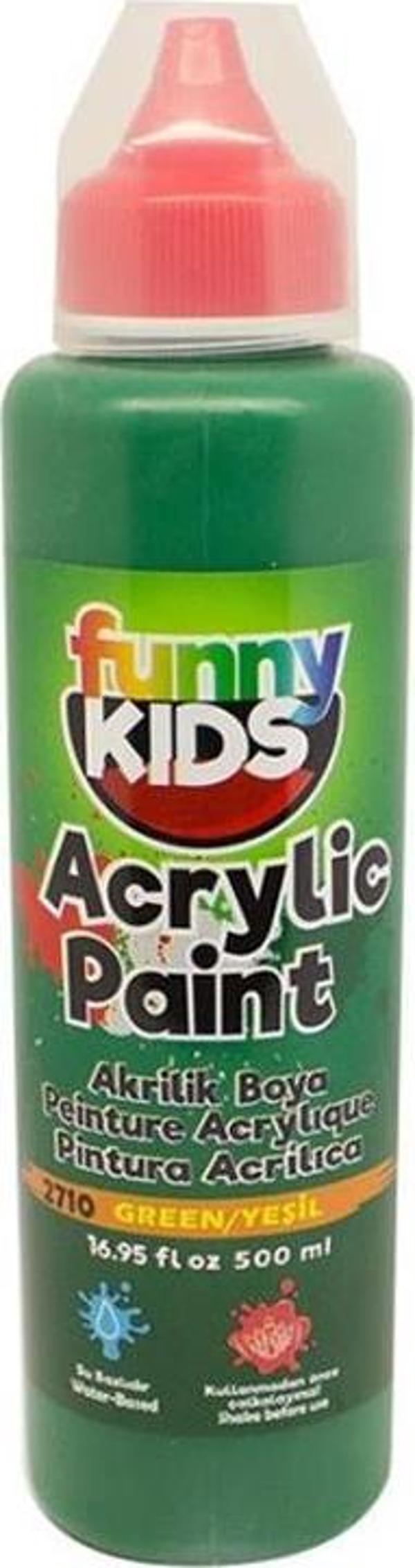 Funny Kids Akrilik Boya Yeşil 500 cc - Image 1
