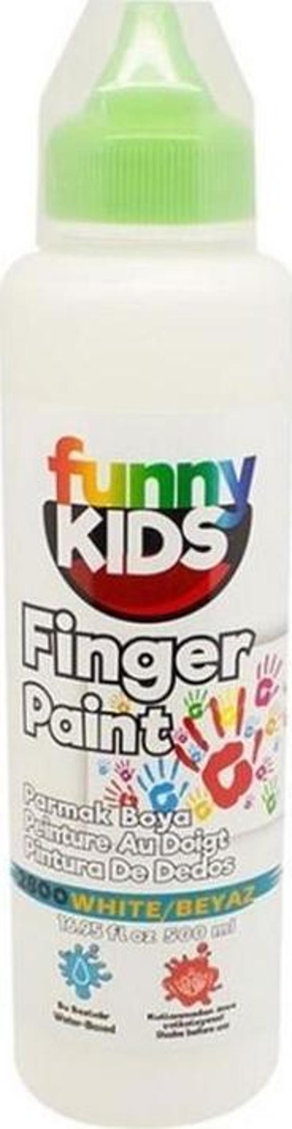 Funny Kids Parmak Boyası Beyaz 500 cc - Image 1