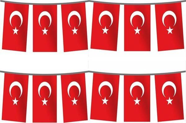 İpe Dizili Kumaş Bayrak 20x30 cm - Image 1