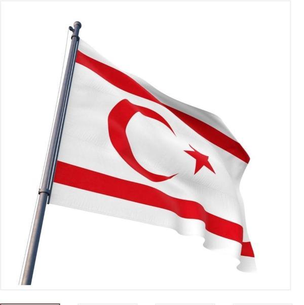 K.K.T.C Devleti Gönder Bayrağı 100x150 - Image 1