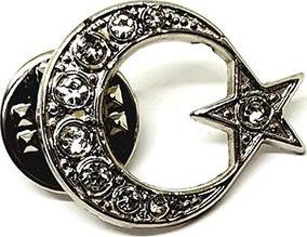 Taşlı Krom Ayyıldız (30'lu) - Image 1