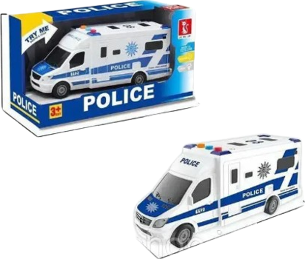 Ctoys J168-12 Işıklı ve Sesli Polis Otobüsü Oyuncak - Image 1