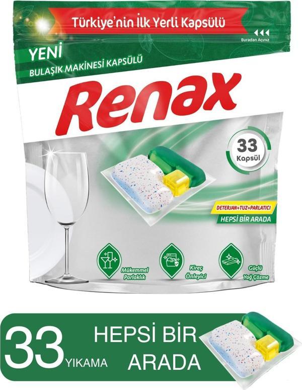 Renax Bulaşık Makinesi Kapsülü Hepsi Bir Arada 33'lü - Image 1