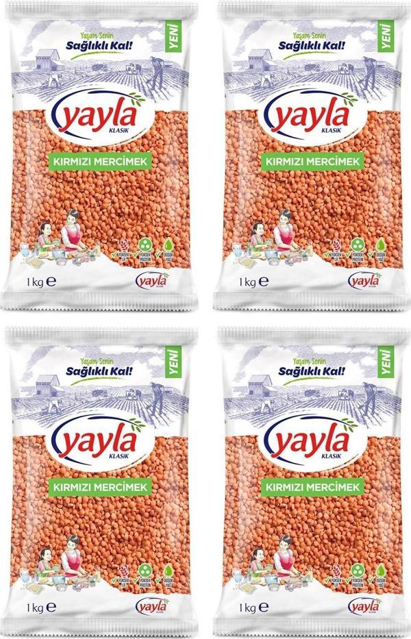 Yayla Kırmızı Mercimek 1 kg x 4 Adet - Image 1