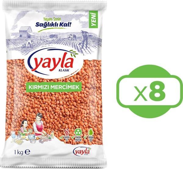 Yayla Kırmızı Mercimek 1 kg x 8 Adet - Image 1