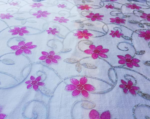 ŞEFFAF DESENLİ  100cm x 150cm MASA ÖRTÜSÜ 1.7mm KALIN PVC KAYMAZ MASA ÖRTÜSÜ - Image 1