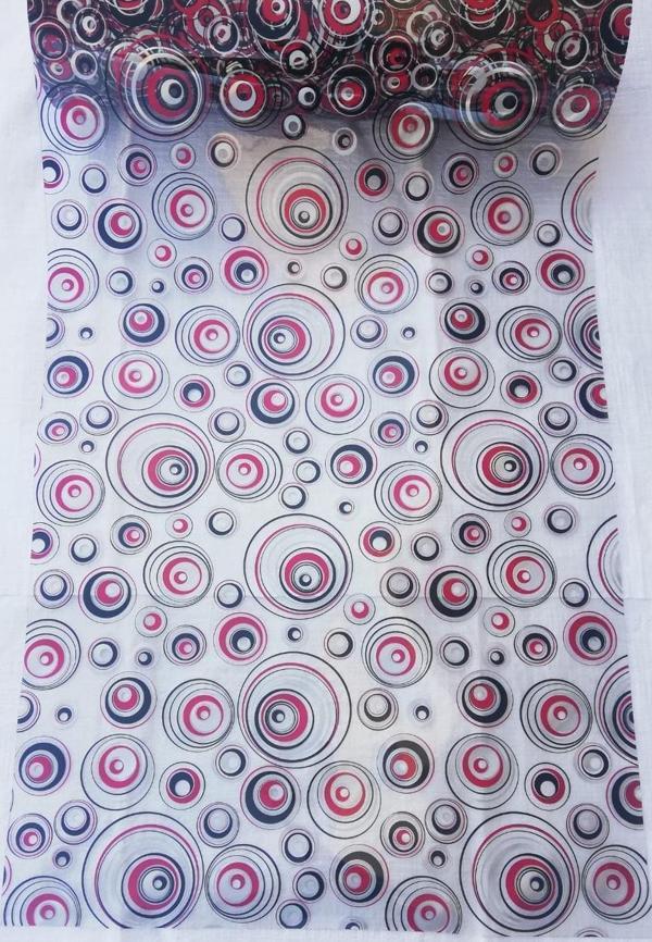 ŞEFFAF DESENLİ 80cm x 200cm MASA ÖRTÜSÜ 1.7mm KALIN PVC KAYMAZ MASA ÖRTÜSÜ - Image 1