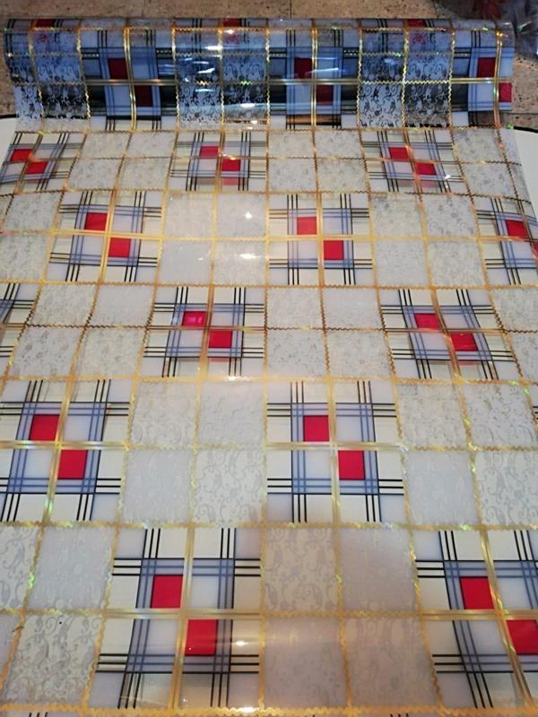 ŞEFFAF MASA ÖRTÜSÜ 1,7 mm 100 cm x 120 cm Kalın DESENLİ Pvc Kaymaz Masa  Koruyucu 100 CM X 120 CM - Image 1