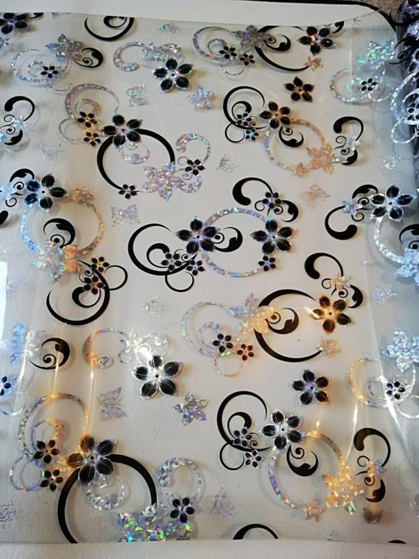 ŞEFFAF MASA ÖRTÜSÜ 1,7 mm 80 cm x 180 cm Kalın  DESENLİ Pvc Kaymaz Masa Örtüsü Koruyucu 80 CM X 180 CM - Image 1