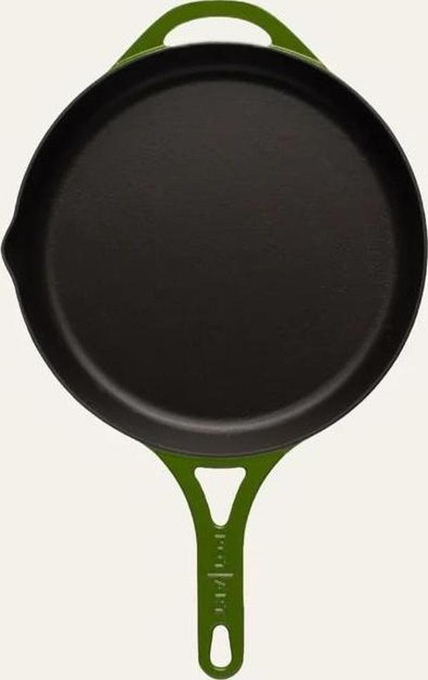 Sürel Potart 28 cm Yuvarlak Düz Döküm Tava Parlak Yeşil - Image 1