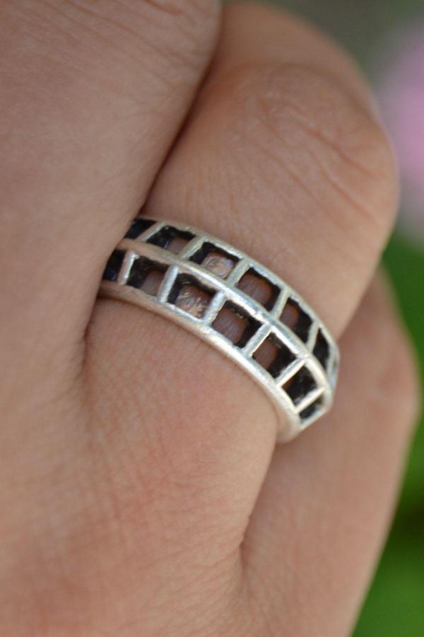 Stoneage Antik Gümüş Bohem Unisex Ayarlanabilir Yüzük Gümüş - Image 1