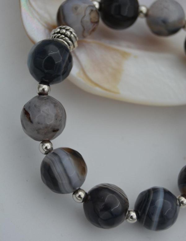 Stoneage Jewellery Dantelli Akik Unisex Spor Doğal Taş Bileklik Karışık - Image 1