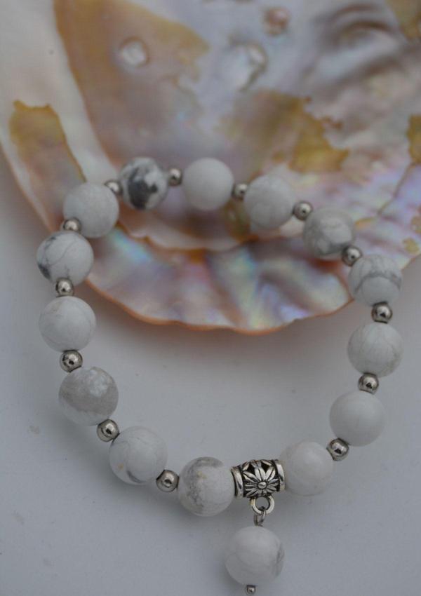 Stoneage Jewellery Havlit Taşından Spor Bileklik Beyaz - Image 1
