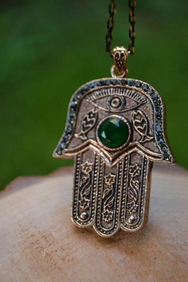 Stoneage Jewellery Kök Zümrüt Otantik Bayan Kolye Yeşil - Image 1