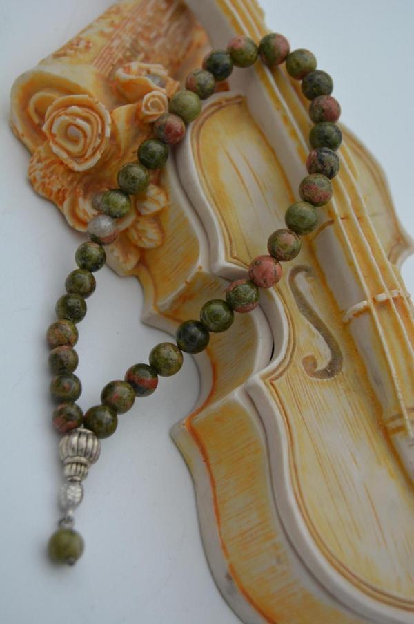Stoneage JEWELLERY Mini Tespih Tesbih Unakit Taşlı Kahverengi Kahverengi - Image 1