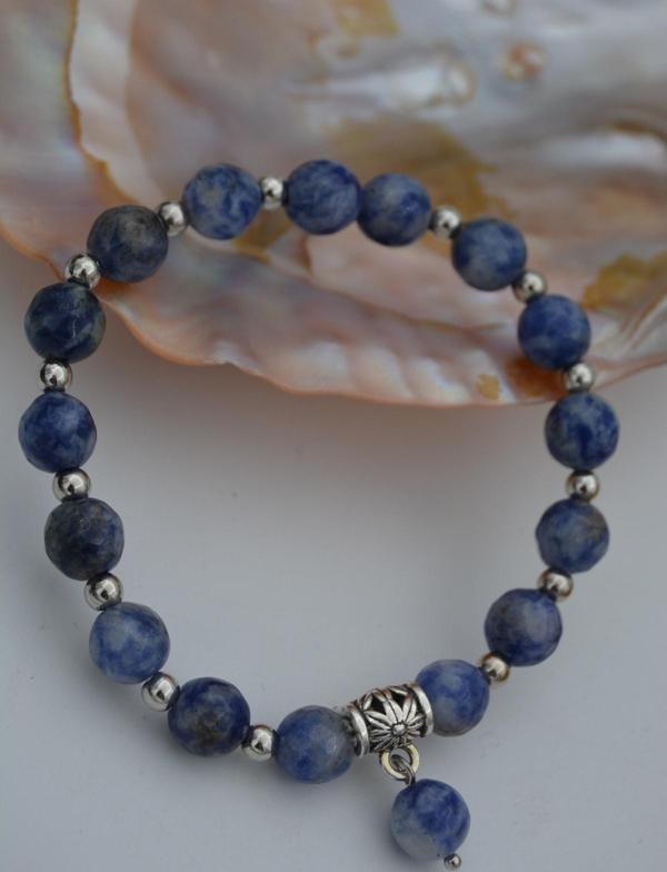 Stoneage Jewellery Sodalit Doğal Taşından Bileklik Mavi Tonları - Image 1
