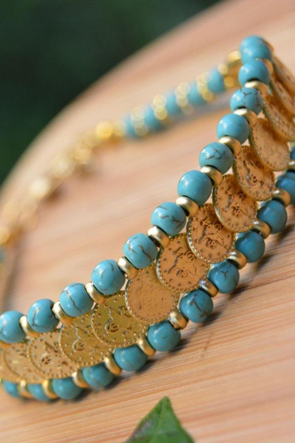 Stoneage Jewellery Turkuaz Tuğraıı Bileklik Turkuaz - Image 1