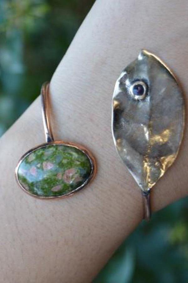 Stoneage Jewellery Unakit Taşlı Tasarım Bileklik Yeşil - Image 1