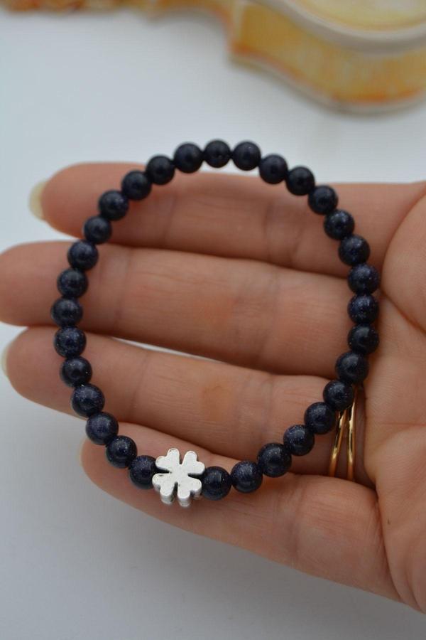 Stoneage Jewellery Yıldız Taşı Bileklik Antrasit - Image 1