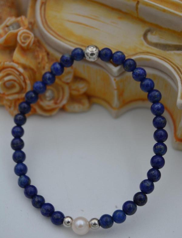 Stoneage Lapis Lazuli Doğal Taşlı Bileklik Lacivert - Image 1