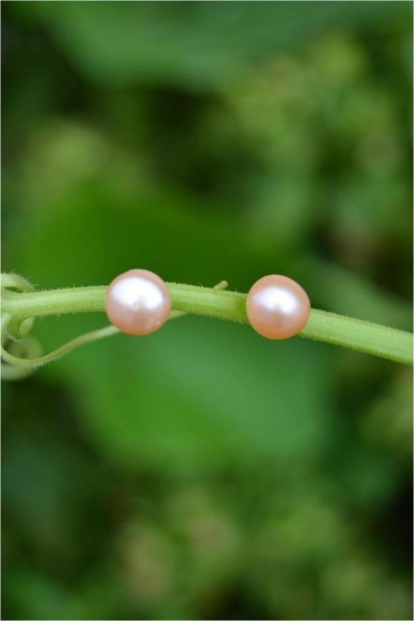 Stoneage Pembe İnci Doğal Taş Bayan Küpe - Image 1