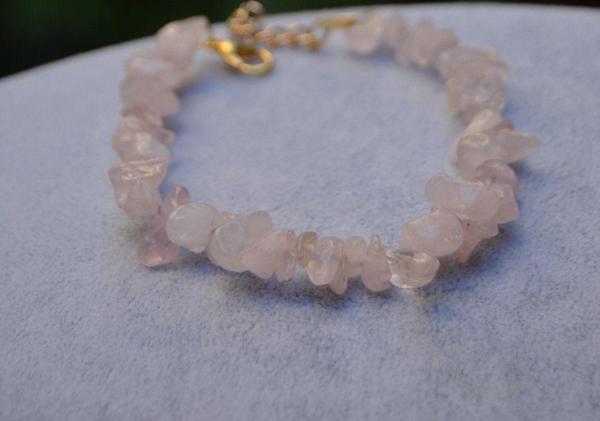 Stoneage Pembe Kuvars Aşk Taşı Bayan Bileklik Pembe - Image 1