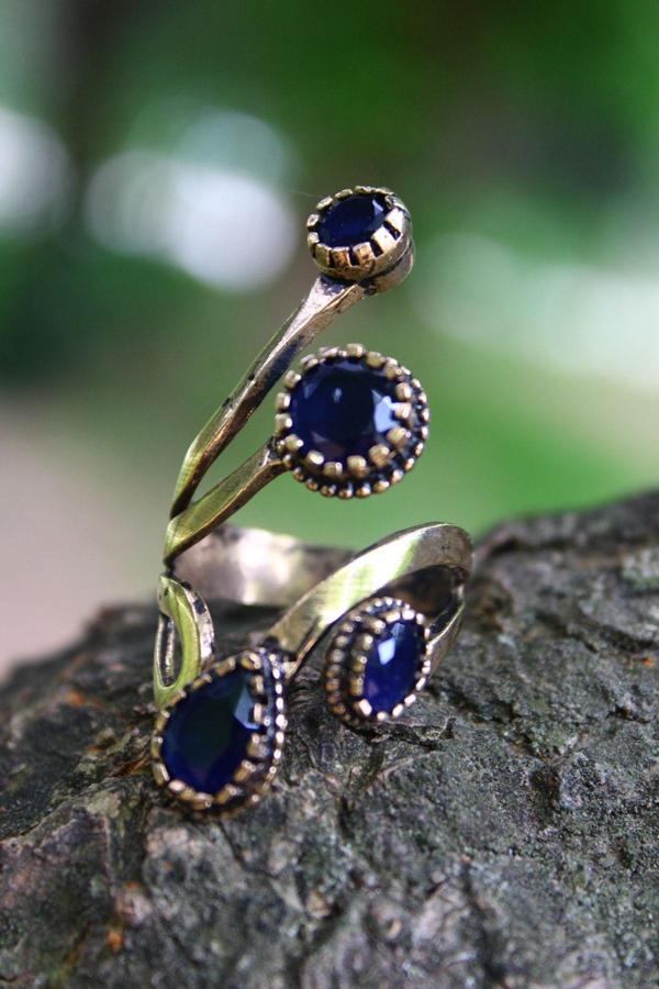 Stoneage Safir Ayarlanabilir Kadın Yüzük - Image 1