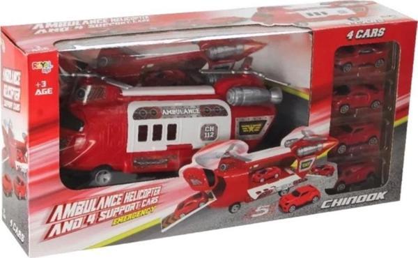 Royal Toys 4 Arabalı Ambulans Helikopteri RYL-7046 - Image 1