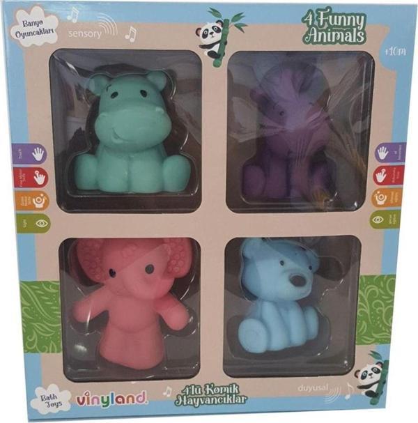 Oyuncak Store Banyo Oyuncakları 4 Lü Komik Hayvanlar - Image 1