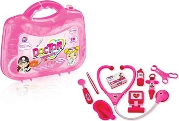 Oyuncak Store Pembe Kız Çocuk Çantalı Doktor Seti - Medikal Araç Seti - Image 1