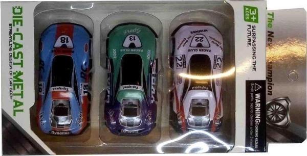 Pasifik Toys Vakumda Metal 3 Lü Araba Dıe Cast Metal - Image 1