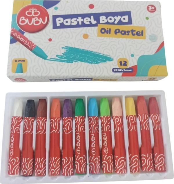 Bu-Bu Pastel Boya 12 Renk PAS001 - Image 1