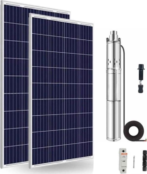 24 Volt 370 Watt Fırçasız Dc Dalgıç Pompa Panel Set 65 mss 2 m³/h - Image 1