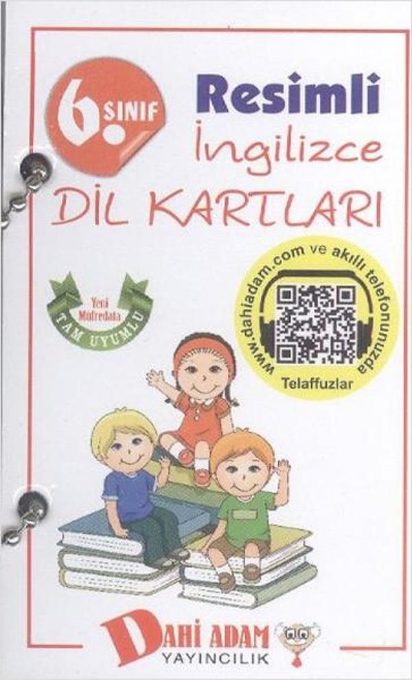 Dahi Adam 6. Sınıf Resimli İngilizce Dil Kartları - Dahi Adam Yayıncılık - Image 1