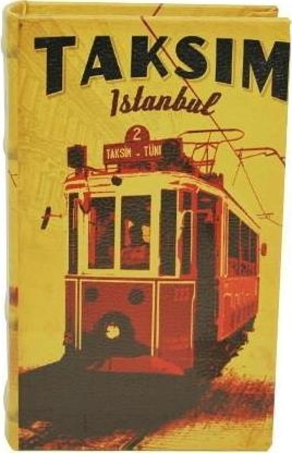 Kutu Kitap Taksim Ahşap Suni Deri Kaplı Dekoratif Hediyelik - Image 1