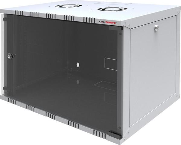 15U 540x550 mm Eko Serisi Yan Panelli Tek Gövdeli Duvar Tipi Kabinet Gri 2 Yıl Üretici Garantili - Image 1