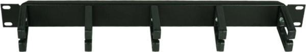 1u 19'' 5 Kancalı Metal Kancalı Yatay Kablo Organizer Siyah 2 Yıl Üretici Garantili - Image 1