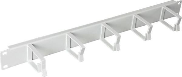 1u 19'' Metal 5 Kancalı Yatay Kablo Organizer Gri Ral 7035 2 Yıl Üretici Garantili - Image 1