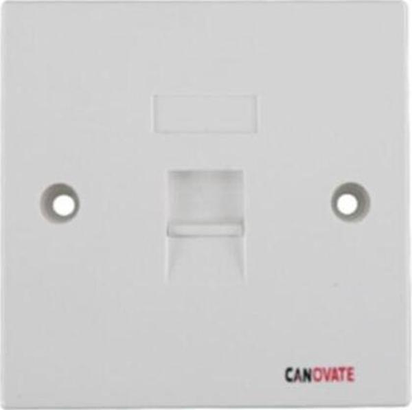 25 Adet Faceplate 1 Port 86x86 Tip Fildişi Renkli Modüler Data Prizi 2 Yıl Garantili - Image 1
