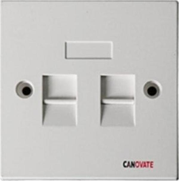 25 Adet Faceplate 2 Port 86x86 Tip Fildişi Modüler Data Prizi 2 Yıl Üretici Garantili - Image 1