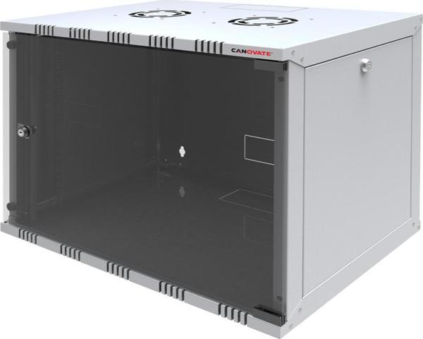 9U 540x400 mm Eko Serisi Yan Panelli Tek Gövdeli Duvar Tipi Kabinet Gri 2 Yıl Üretici Garantili - Image 1