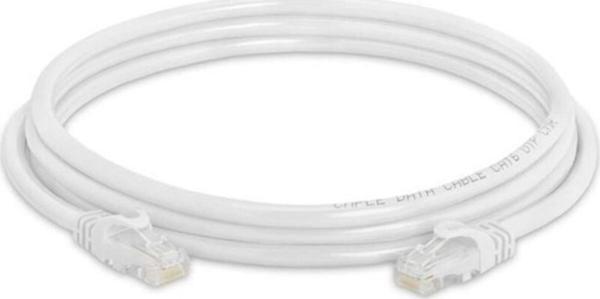 Bakır Patch Kablo Cat6a Utp 3mt Lszh White Patch Cord Korumasız 2 Yıl Garantili 2 Adet - Image 1