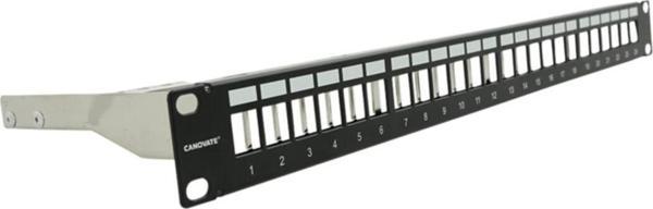 Bakır Rj45 Ftp Patch Panel 24 Port 1u 19'' Siyah Zırhlı Ral 9005 2 Yıl Üretici Garantili - Image 1
