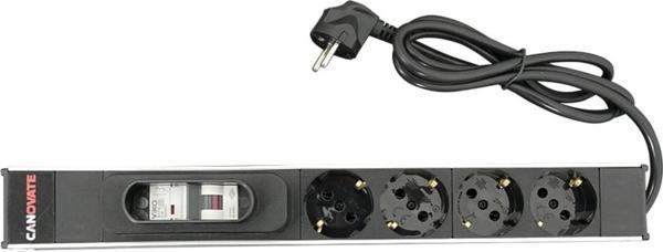 Canovate Alman Tipi Schuko Soketli 1U 4'lü PDU 16A Devre Kesicili - Image 1